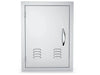 Sunstone A-DV1724-L 17" x 24" vented access door – left-hinge 304 stainless steel outdoor kitchen utility door with vented panel and curved handle.