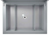 Top view of Sunstone A-IC 28-inch drop-in insulated ice chest interior with divided compartments and drain, 304 stainless steel.