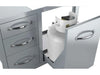 Sunstone A-LPCTD30 pull-out tank tray extended with propane tank beside triple drawers; tank not included.