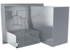Rear interior view of Sunstone A-LPCTD30 showing pull-out tray base, circular tank ring holder, and cabinet frame.