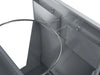 Close-up of Sunstone trash drawer interior, showing metal bag ring holder and mounting brackets.