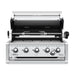 Broil King Imperial S 570 Built-In Gas Grill Open Lid with Rotissiere