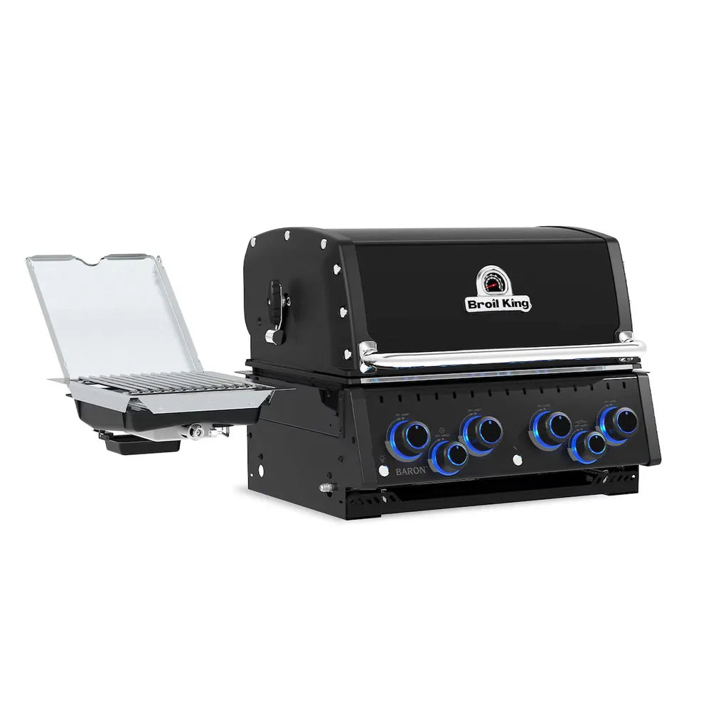 Broil King Baron 490 IR built-in gas grill, angled front view