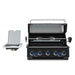 Broil King Baron 590 IR Shadow built-in gas grill with rotisserie open