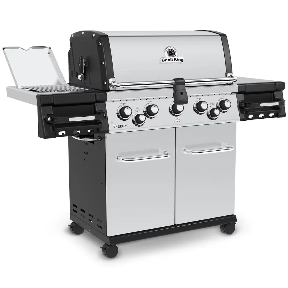 Broil King Regal S 590 Pro IR gas grill, angled front view