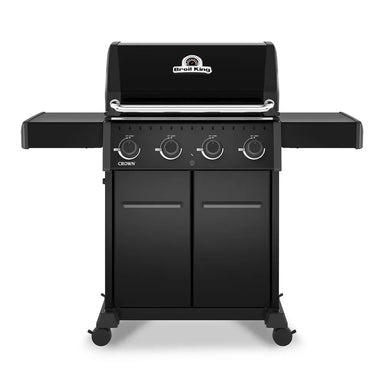 Broil King Crown 410 Shadow 4 burner gas grill, front view