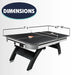 Freetime Fun Slap Shot Air Hockey table with Table Tennis conversion top dimensions: 7' L x 47" W