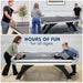 People enjoying the Freetime Fun Slap Shot 3-in-1 convertible air hockey and table tennis game table