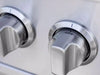 Precision control knobs for AMG side burner - durable stainless steel construction for outdoor grilling