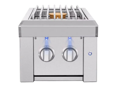 American Made Grills Estate ESTSB2 Double Side Burner - 35,000 BTU built-in outdoor cooktop
