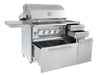 American Made Grills Muscle 36" Hybrid Grill w/ Cart Closed Lid Open Shelves