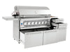 American Made Grills Muscle 54" Hybrid Grill w/ Cart Open Shelves