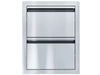 Sunstone ARU-16PCD paper towel holder drawer combo, 304 stainless flush-mount outdoor kitchen accessory with sleek handle-free design.