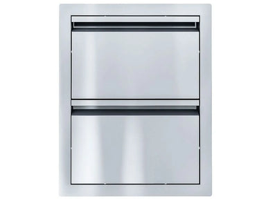 Sunstone ARU-16PCD paper towel holder drawer combo, 304 stainless flush-mount outdoor kitchen accessory with sleek handle-free design.