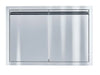Sunstone ARU-DD30 30-inch stainless steel double access door with top vent slot, flush outdoor BBQ island cabinet doors.