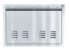 Sunstone ARU-DDV30 30" vented stainless steel double access door, flush-mount outdoor kitchen cabinet doors with ventilation louvers.