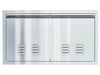 Sunstone ARU-DDV36 36" vented double access doors in 304 stainless steel, flush-mount outdoor kitchen cabinet doors with louver vents.