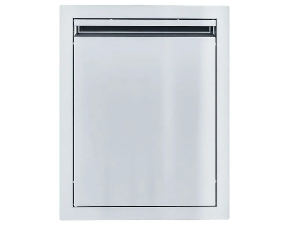 Sunstone ARU-DV16 stainless steel access door, flush-mount outdoor kitchen cabinet door with top vent slot and clean, handle-free look.