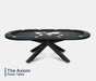 BBO Halo Series Axiom 10-player poker table with black finish base and world map felt