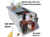 Sunstone B-RBC14 cocktail center highlighting removable drip tray, side bottle opener and optional beer drip tray, stainless steel bar sink.
