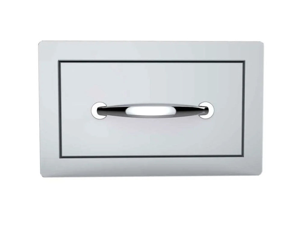Sunstone B-SD6 14" single access drawer (soft-close) – flat stainless front with centered curved handle.