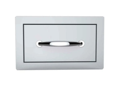 Sunstone B-SD6 14" single access drawer (soft-close) – flat stainless front with centered curved handle.