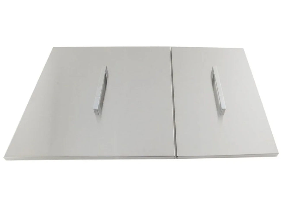 Sunstone B-SK34 set of two stainless steel sink covers with handles, 304 SS covers for 34-inch double basin sink.