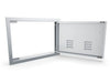 Sunstone BA-VDHR1420 14x20 vented door open, showing removable stainless frame and inner vented panel for outdoor kitchen access.