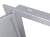 Close-up of Sunstone BA-DV2027 beveled stainless frame corner showing mounting slot and clean welded trim detail.