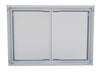 Back/installation view of Sunstone BA-DD30 double access door with mounting frame for flush outdoor kitchen installation.