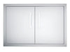 Front view of Sunstone BA-DD30 30-inch double access door, beveled frame, 304 stainless steel outdoor kitchen access panel.
