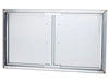 Back view of Sunstone BA-DD42 42" double access door showing 304 stainless steel construction, reinforced panels, and full mounting frame.