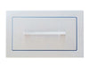 Sunstone BA-SD6 6-inch soft-close access drawer front in 304 stainless steel with recessed handle and clean trim frame.