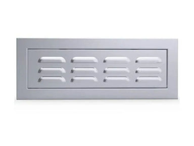 Front view of Sunstone BA-SWVENT 304 stainless steel flush vented panel door with louvered vents.