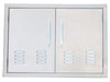 Sunstone BA-VDD30 30-inch vented double access door in 304 stainless steel with two bar handles and lower louvered vents.