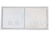 Sunstone BA-VDD42 42-inch vented double access door in 304 stainless steel with two bar handles and louvered vent slots.