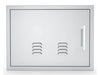 Sunstone BA-VDHL1724 left vented access door, 17" x 24", 304 stainless steel, front view with left handle and lower vent slots.
