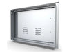 Rear/installation view of Sunstone BA-VDHR1724 304 stainless right vented door showing mounting frame depth and vented inner panel.