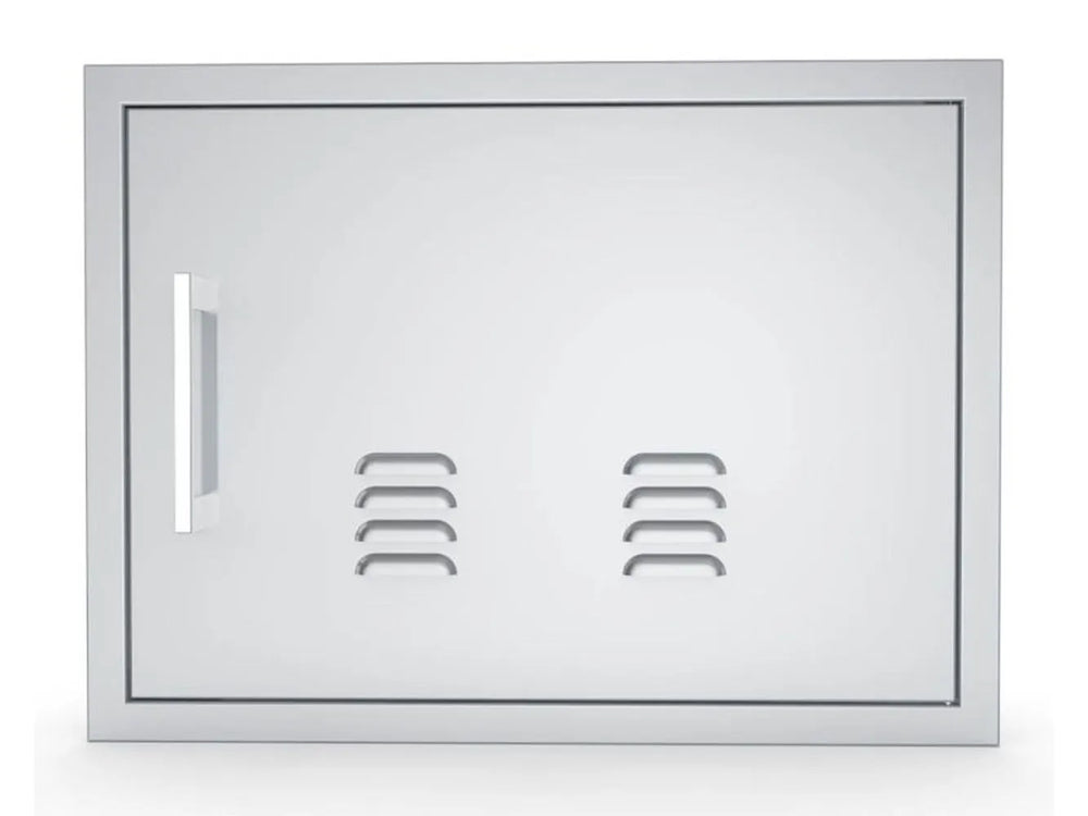 Sunstone BA-VDHR1724 right vented access door, 17" x 24", 304 stainless steel, front view with right-side handle and dual vent slots.