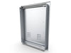 Rear/installation view of Sunstone BA-VDVR1724 right vertical vented door showing mounting frame depth and vented inner panel.