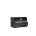 Side perspective of the Broil King Baron 520 Shadow series built-in infrared burner grill designed for custom outdoor kitchen installations.