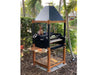 Tagwood BBQ BBQ02SI Santa Maria charcoal grill with multi-level cooking system and side shelf
