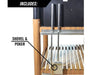Tagwood BBQ BBQ02SI Santa Maria wood fire grill with storage shelf and accessory hooks