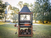Tagwood BBQ BBQ02SI Argentine Santa Maria grill with adjustable height crank system and firebox drawer