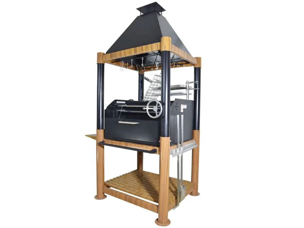 Tagwood BBQ BBQ02SI Santa Maria wood fire grill with swivel grate and clamp grill attachment