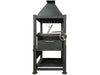 Tagwood BBQ BBQ02SIB Santa Maria Argentine grill with crank wheel lift system and firebox drawer