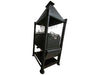 Tagwood BBQ BBQ02SIB Argentine Santa Maria grill with chimney, crank handle, and lower wood storage
