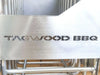 Tagwood BBQ05SS built-in Santa Maria grill 304 stainless steel logo detail close-up