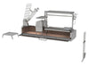 Tagwood BBQ08SS built-in Argentine open fire grill with adjustable Santa Maria grate and Argentine clamp system 304 stainless steel studio view