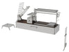 Tagwood BBQ08SS built-in Argentine open fire grill with adjustable crank grate and side firebox 304 stainless steel front studio view
